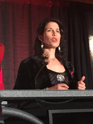 Speaker, Performer and Actor Andrea Menard and her admiration for speaker coach and mentor Jason Reid.