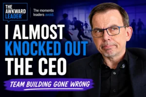 Jason Reid shares a funny workplace story about nearly knocking out his CEO during a team-building exercise and what leaders can learn from forced connection.
