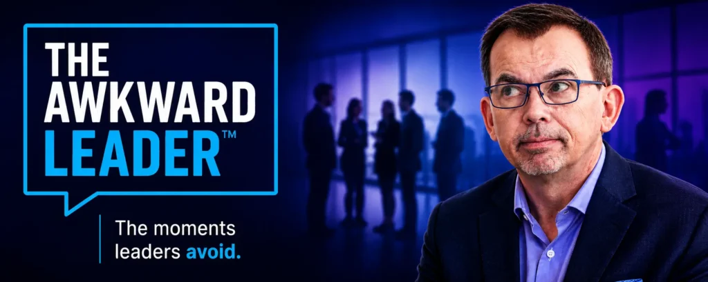 Jason Reid, The Awkward Leader, leadership video series banner about trust, communication and the moments leaders avoid